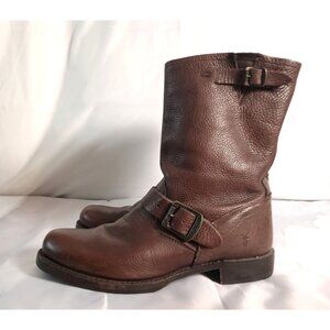 Frye Veronica Flex Short Boots Brown Leather Women’s 9 Genuine $260 Retail